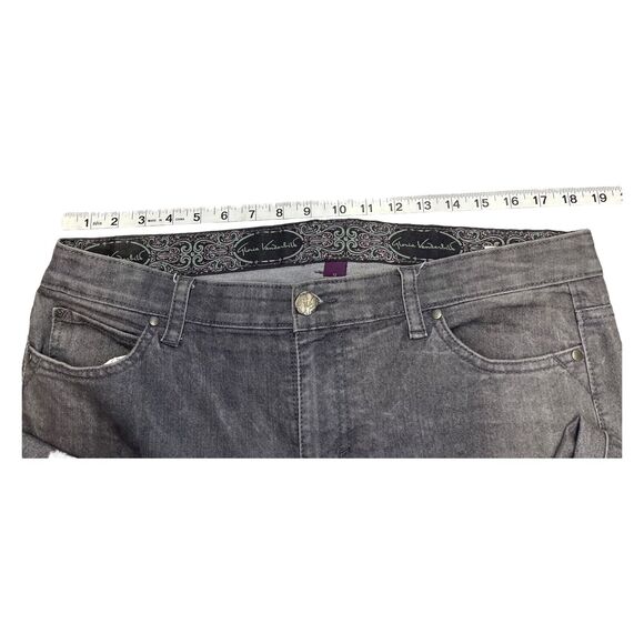 Gloria Vanderbilt Jeans Women's 12 Gray Denim Stretch High-Rise Straight Leg - Picture 7 of 9